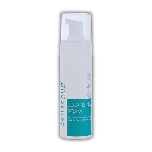 Reinigungsschaum 200ml – mild, mikrobiomfreundlich für empfindliche, zu Akne oder Neurodermitis oder Rosazea und perioraler Dermatitis neigende Haut, SLES-frei, parfumfrei und frei von Emulgatoren.