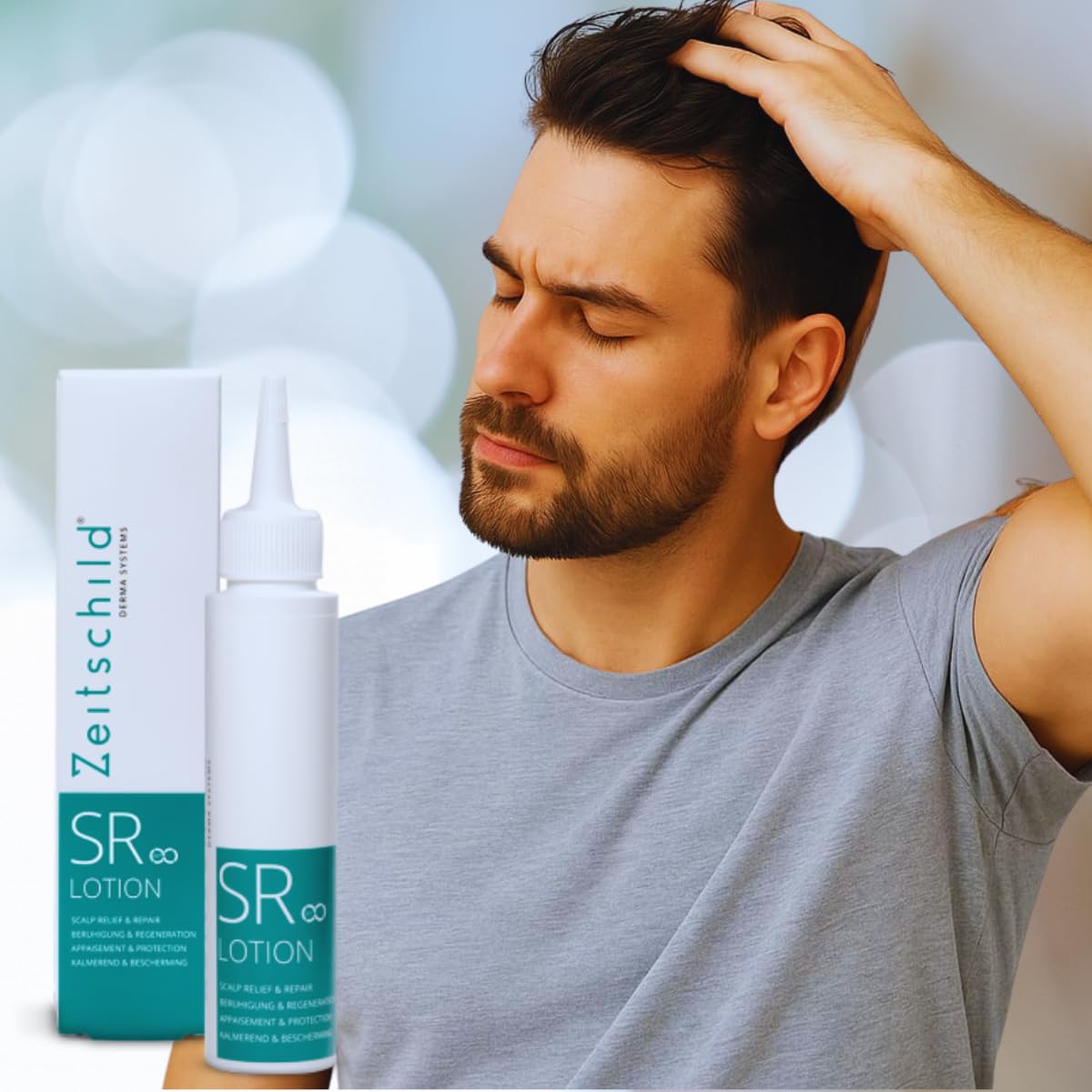 Kopfhaut Pflege - Intensiv – Bei Juckreiz, Trockenheit & Schuppen – mit Niacinamid (Vitamin B3) – parfumfrei, leichte Lotion, Scalp Repair & Relief Lotion 90 ml