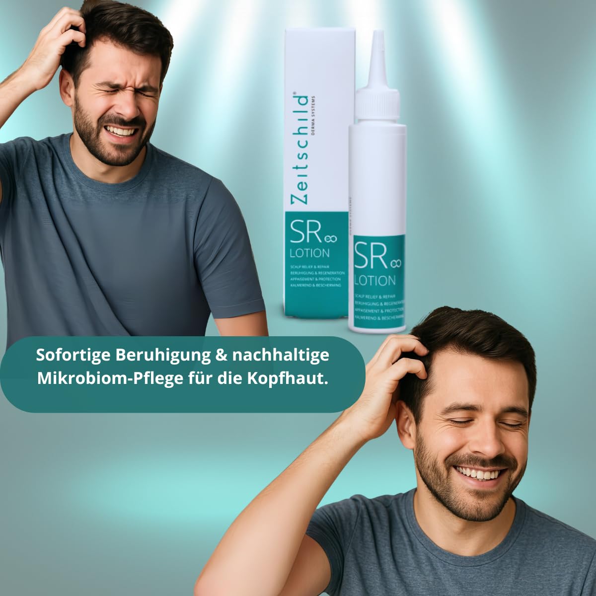 Kopfhaut Pflege - Intensiv – Bei Juckreiz, Trockenheit & Schuppen – mit Niacinamid (Vitamin B3) – parfumfrei, leichte Lotion, Scalp Repair & Relief Lotion 90 ml