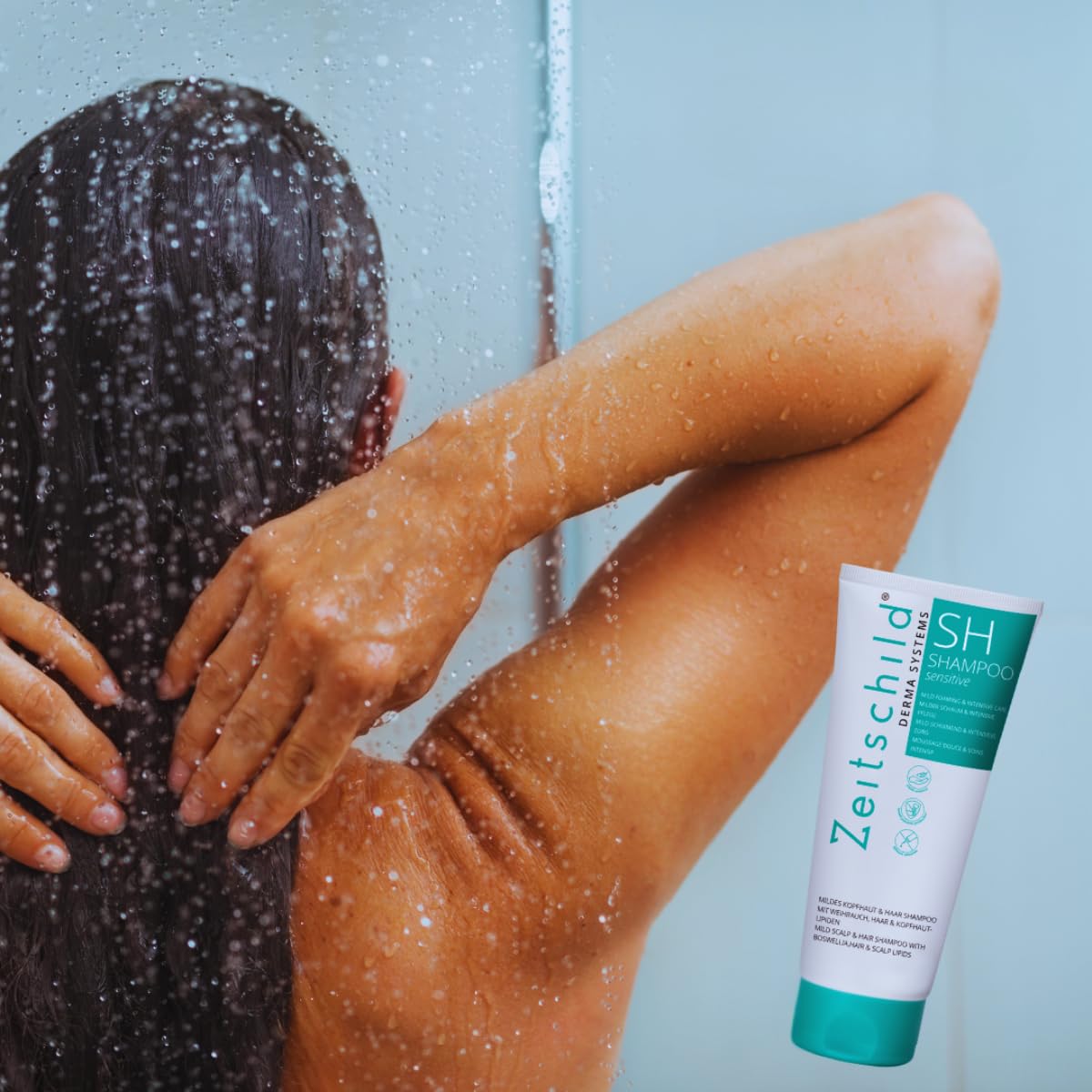 SH Shampoo 200 ml, für empfindliche, trockene & juckende Kopfhaut, parfümfrei, silikonfrei, pH-hautneutral