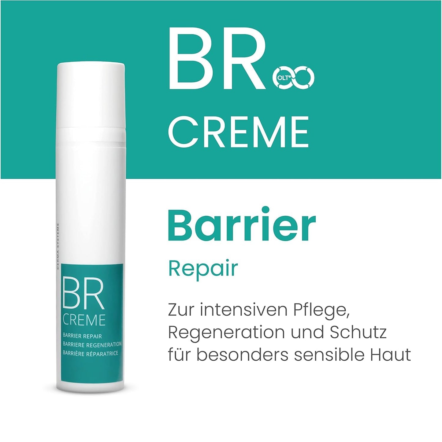 Hautbarriere Creme I Regeneration und Schutz der eigenen Hautbarriere I Schützend und Entzündungshemmend auf dem Körper und im Gesicht I 100ml I BR Cream