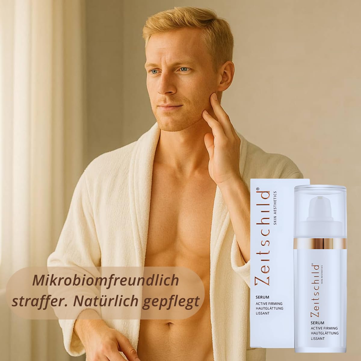 Anti-Falten Serum Active Firming 30 ml, Sofort-Effekt bei Mimikfalten, Hautglättungsserum mit 4 Hyaluronsäuren & Peptidkomplex, für alle Hauttypen, ohne Parfum & Silikone