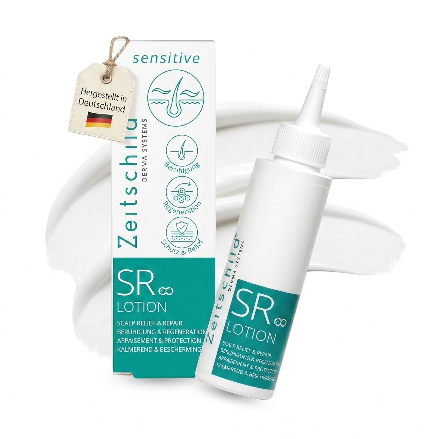 Kopfhaut Pflege - Intensiv – Bei Juckreiz, Trockenheit & Schuppen – mit Niacinamid (Vitamin B3) – parfumfrei, leichte Lotion, Scalp Repair & Relief Lotion 90 ml