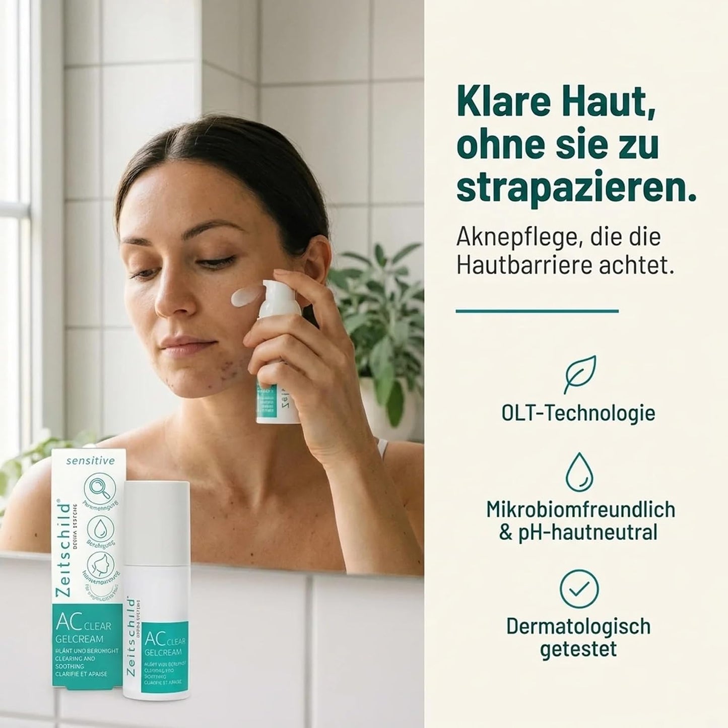 ZEITSCHILD Akne Creme Mit Niacinamid und Salicylsaure