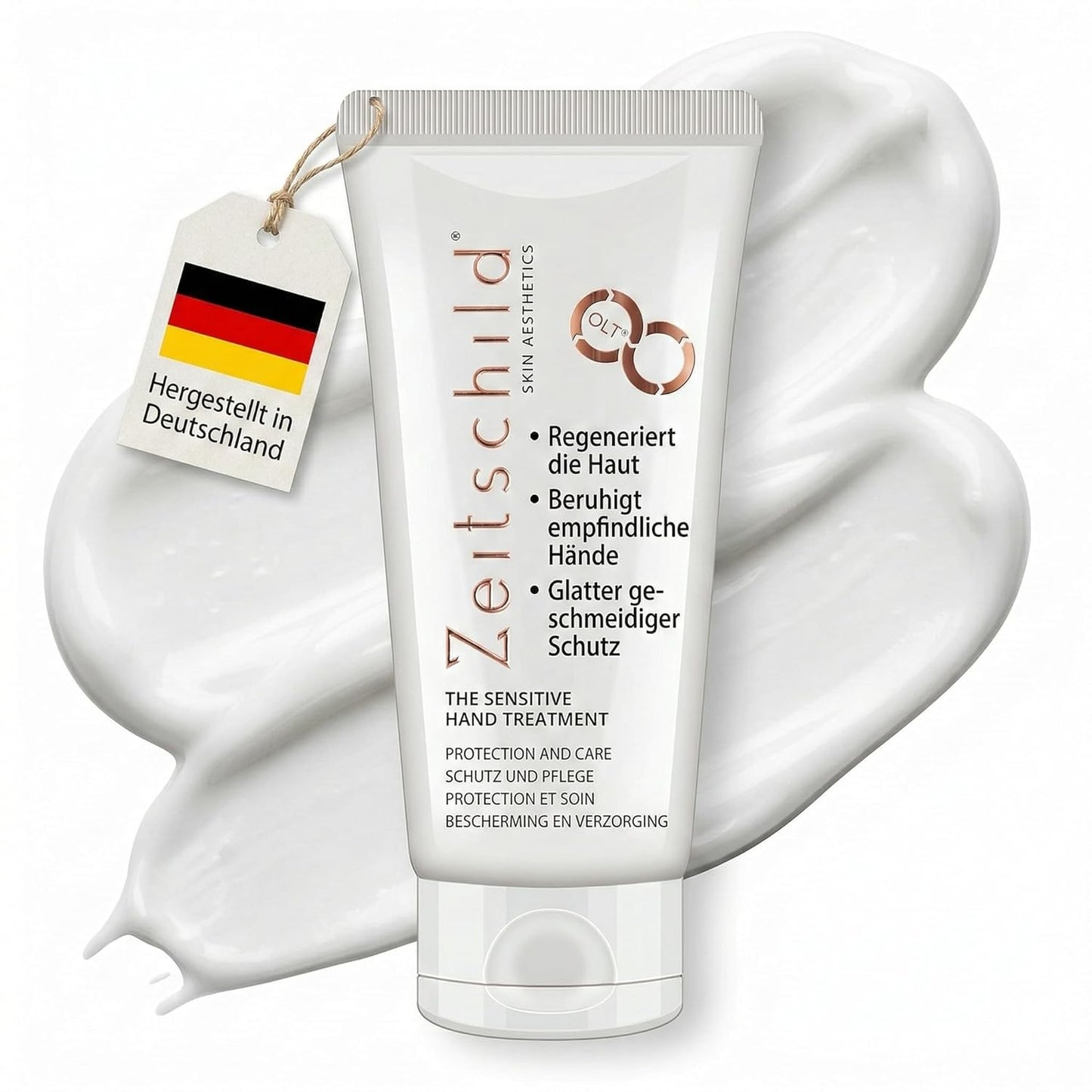 Handpflege - Schützende & Beruhigende Handcreme mit OLT-Technologie, Niacinamide & Shea-Butter, ohne Parfüm, Silikone & Konservierungsmittel, für empfindliche Hände, 75 ml