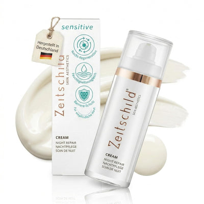 Nachtpflege mit Retinol/Vitamin A – Feuchtigkeitsspendende Nachtcreme auch für empfindliche & trockene Haut – glättet Falten und pflegt die Haut – Ohne Parfüm, Silikone & Emulgatoren – 50 ml