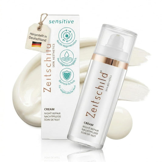 Nachtpflege mit Retinol/Vitamin A – Feuchtigkeitsspendende Nachtcreme auch für empfindliche & trockene Haut – glättet Falten und pflegt die Haut – Ohne Parfüm, Silikone & Emulgatoren – 50 ml