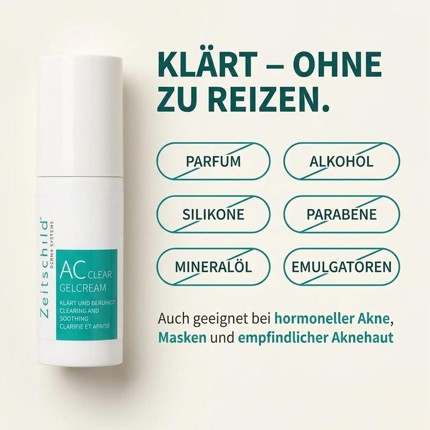 ZEITSCHILD Akne Creme Mit Niacinamid und Salicylsaure