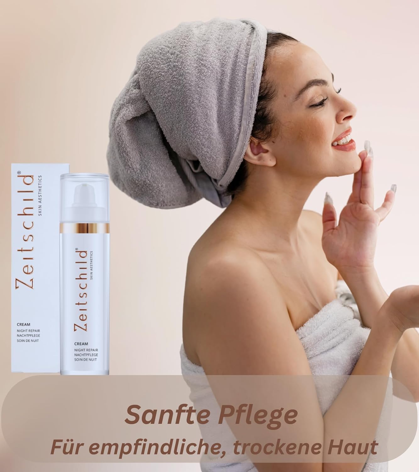 Nachtpflege mit Retinol/Vitamin A – Feuchtigkeitsspendende Nachtcreme auch für empfindliche & trockene Haut – glättet Falten und pflegt die Haut – Ohne Parfüm, Silikone & Emulgatoren – 50 ml