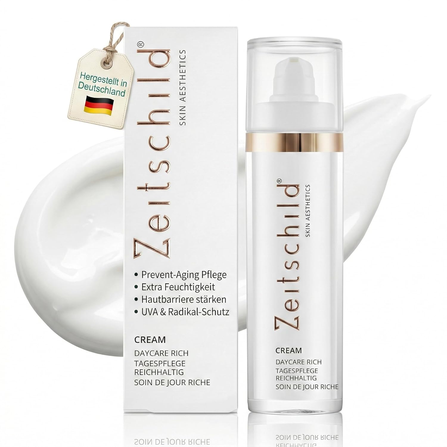 Tagespflege Reichhaltig, Schutzcreme vor Umweltbelastungen, feuchtigkeitscreme Gesicht, Gesichtspflege, Niacinamide & Vitamin B3, Lichtschutzfaktor gegen UVA: 20