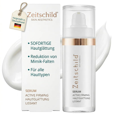 Anti-Falten Serum Active Firming 30 ml, Sofort-Effekt bei Mimikfalten, Hautglättungsserum mit 4 Hyaluronsäuren & Peptidkomplex, für alle Hauttypen, ohne Parfum & Silikone