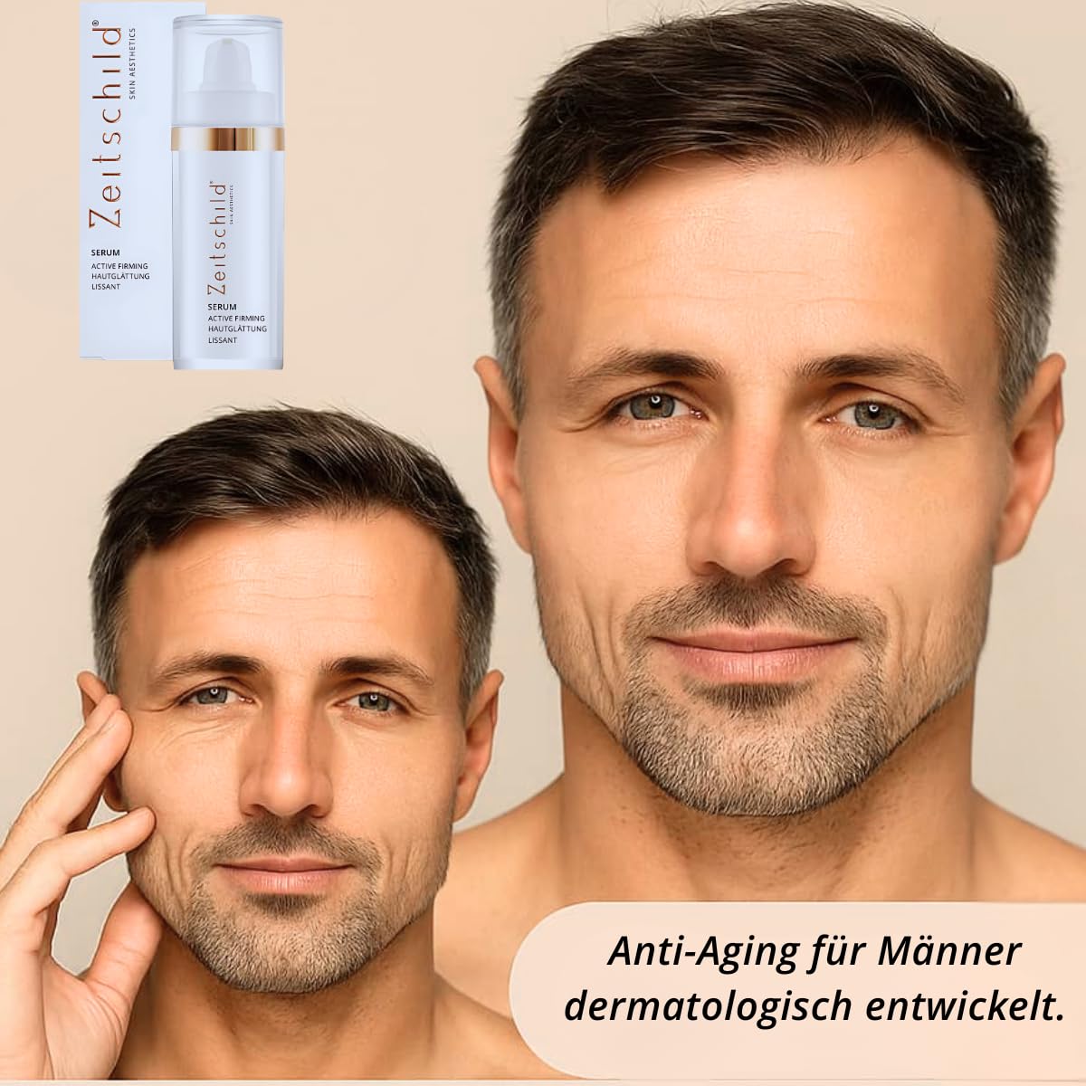 Anti-Falten Serum Active Firming 30 ml, Sofort-Effekt bei Mimikfalten, Hautglättungsserum mit 4 Hyaluronsäuren & Peptidkomplex, für alle Hauttypen, ohne Parfum & Silikone