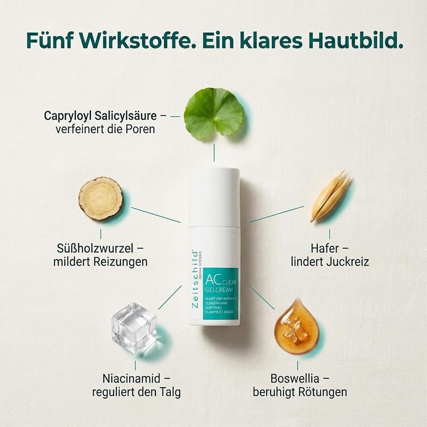 ZEITSCHILD Akne Creme Mit Niacinamid und Salicylsaure
